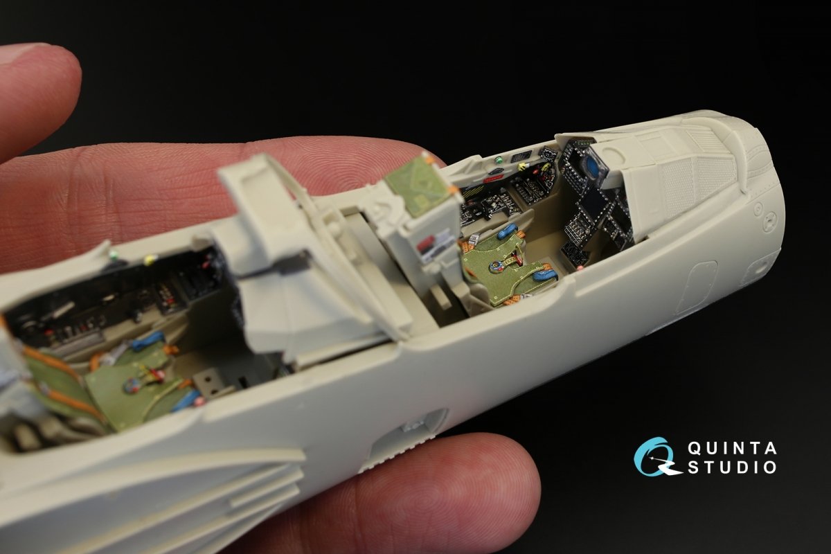 Intérieur imprimé en 3D et coloré sur papier décalcomanie pour le kit Kitty Hawk (QD32014 de Quinta Studio, pour le Mirage 2000B-5 (2000-5BGM Mk2)) à l&amp;#39;échelle 1/32 – immagine 7