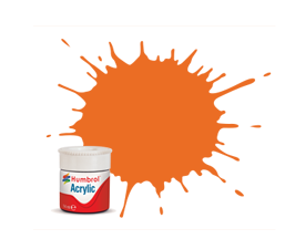 Humbrol AB0018 18 Peinture acrylique brillante orange 14 ml