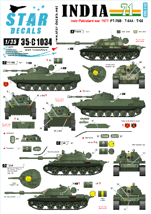 Star Decals 35-C1034 Guerre indo-pakistanaise de 1971 1/35