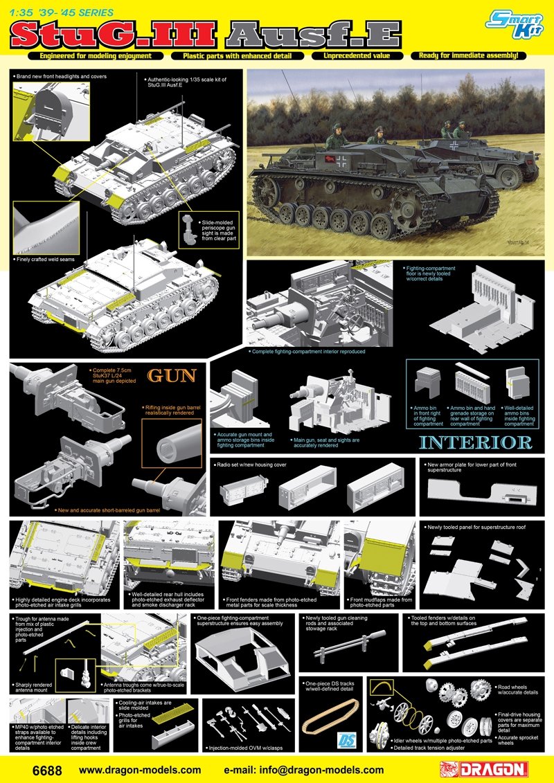 Dragon 6688 StuG.III Ausf.E 1/35 – immagine 5
