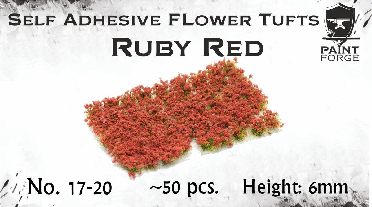 Paint Forge PFFL2617 Fleurs Rouge Rubis 6 mm