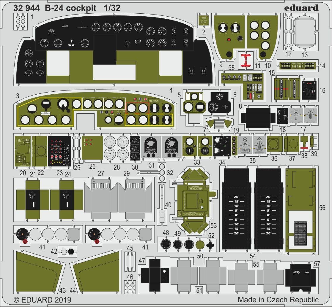 Cockpit Eduard 32944 B-24 1/32 HOBBY BOSS 