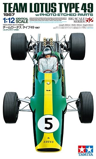 Tamiya 12052 Team Lotus Type 49 1967 avec pièces photo-découpées (1/12)