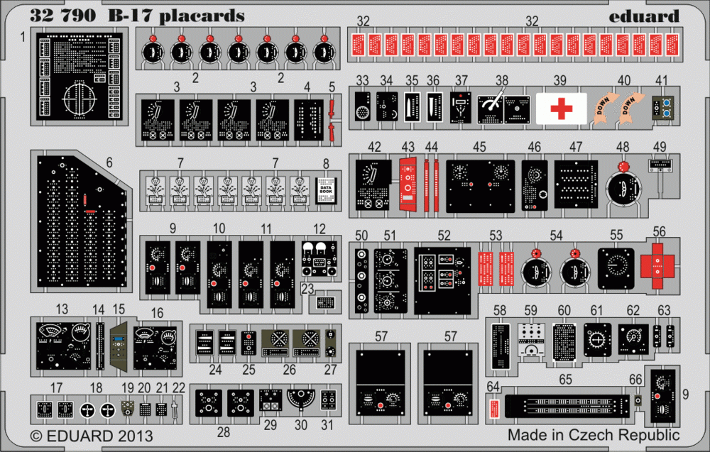 Plaques Eduard 32790 B-17 1/32 HK Models