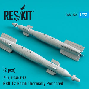 RESKIT RS72-0292 GBU 12 Bombe à protection thermique (2 pièces) 1/72