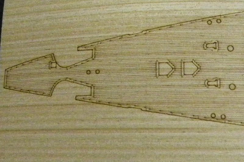 Pontos 35012WD1 DKM Scharnhorst Jeu de pont en bois Type 1 (1/350) – Bild 2