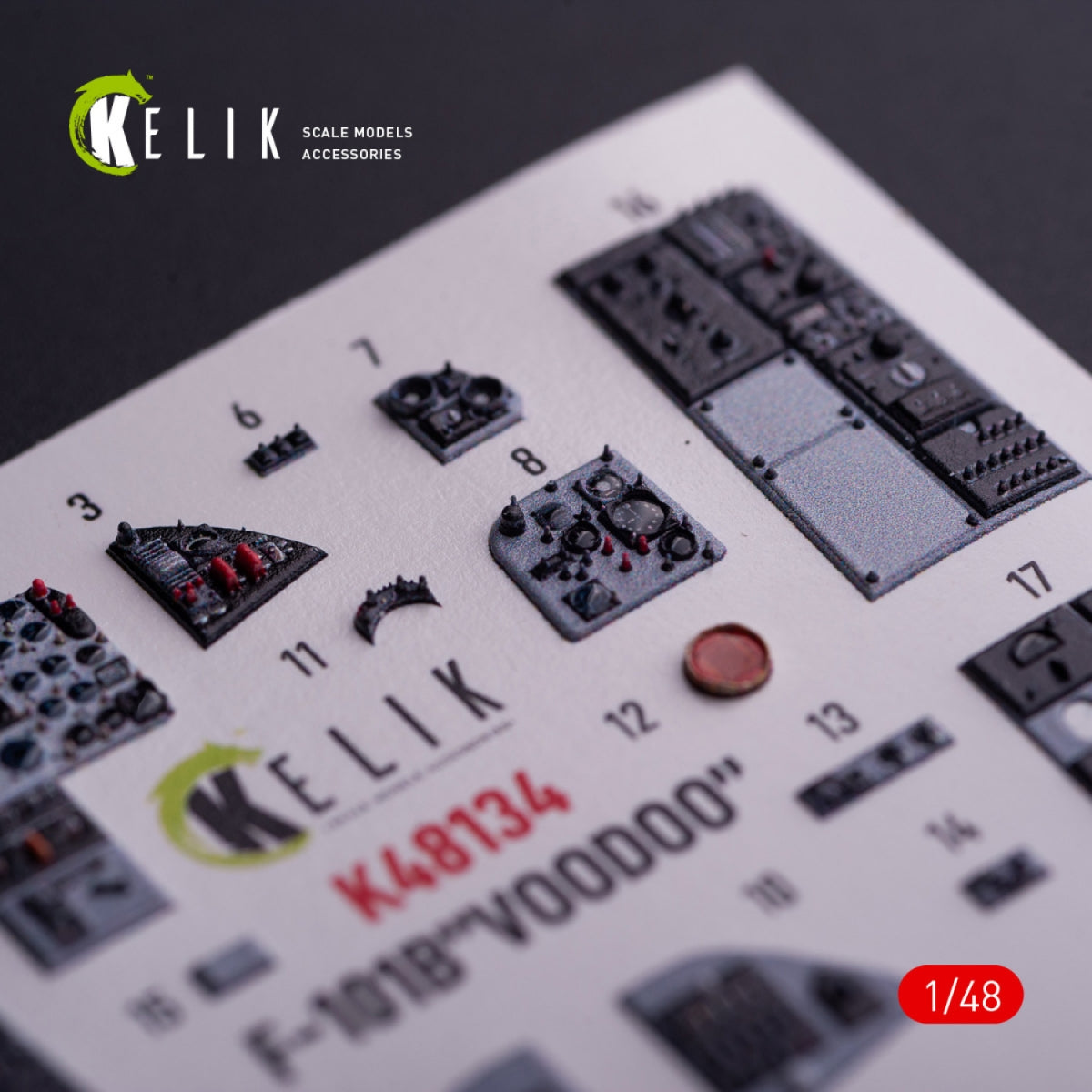 Kelik K48134 F-101B VooDoo - interior 3D decals for Zimi Model/KittyHawk kit 1/48