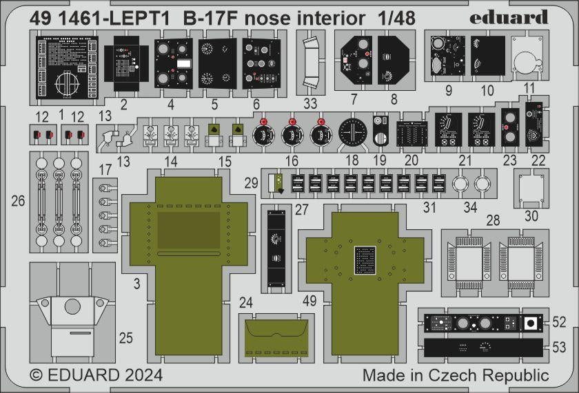 Eduard BIG49427 Nez alternatif pour B-17F (cadre X) PARTIE I EDUARD 1/48 – image 5
