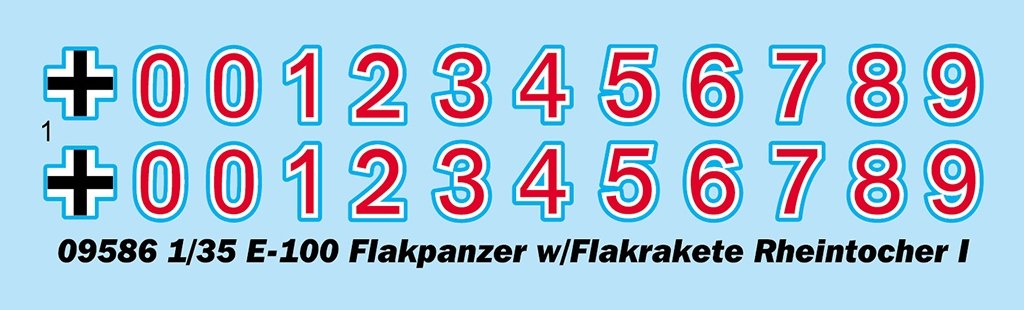 Trumpeter 09586 E-100 Flakpanzer avec Flakrakete Rheintocher I 1/35 – image 3