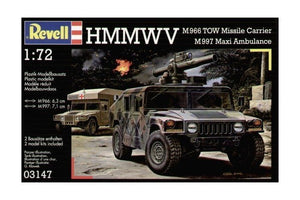 Revell 03147 HMMWV M966 TOW Missile Carrier &amp;amp; M997 Maxi Ambulance (1/72)