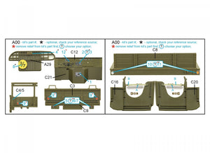 Intérieur imprimé en 3D et coloré sur papier décalcomanie Quinta Studio QD48029 GMC CCKW 353 (cabine ouverte) (Tamiya) 1/48 – image 10