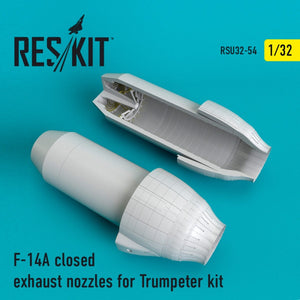 RESKIT RSU32-0054 F-14A « TOMCAT » : TUYAUX D&amp;#39;ÉCHAPPEMENT FERMÉS POUR MAQUETTE TRUMPETER 1/32