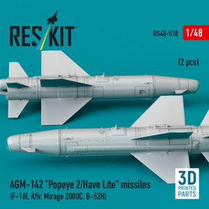 Missiles RESKIT RS48-0518 AGM-142 « Popeye 2/Have Lite » (2 pièces) (Impression 3D) 1/48 – Bild 3