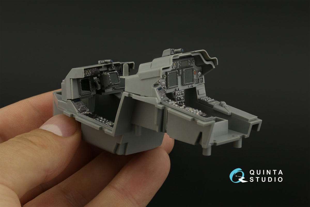 Intérieur imprimé en 3D et coloré sur papier décalcomanie Quinta Studio QDS-35073 AH-64D/E (Meng) (petite version) 1/35 – image 8