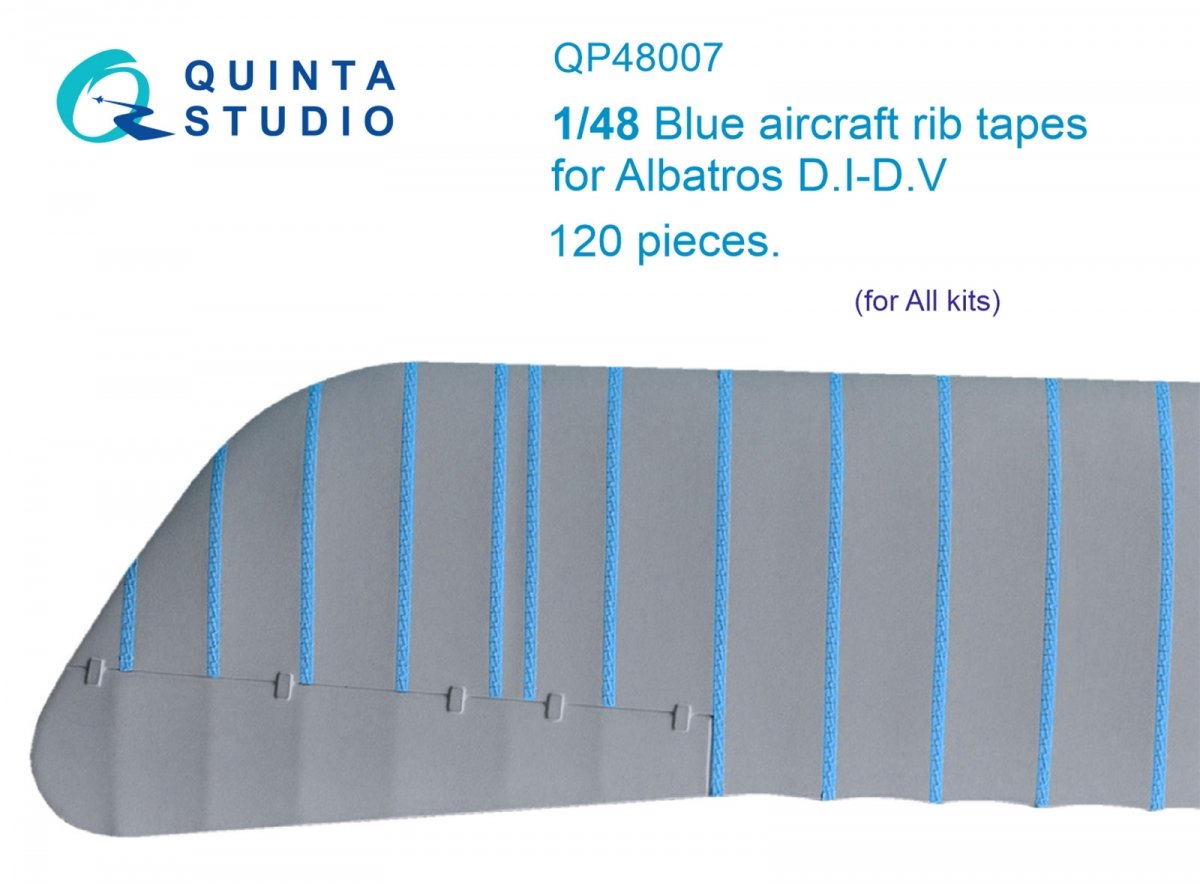 Quinta Studio QP48007 Bandes Blue Rib Albatros DI-DV (Tous les kits) 1/48 