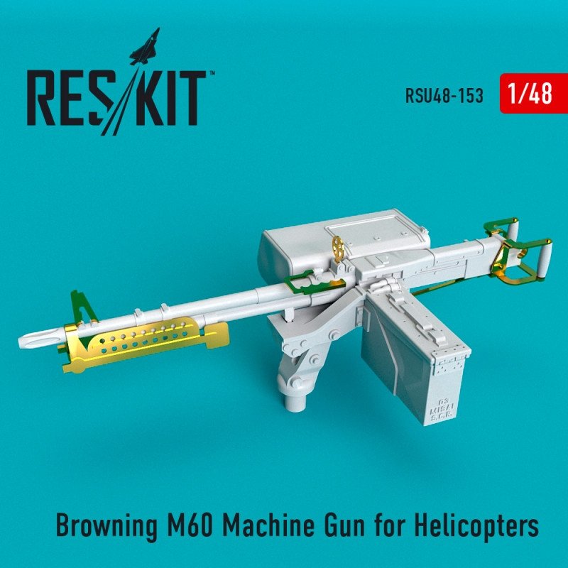 RESKIT RSU48-0153 Mitrailleuse Browning M60 pour hélicoptères 1/48