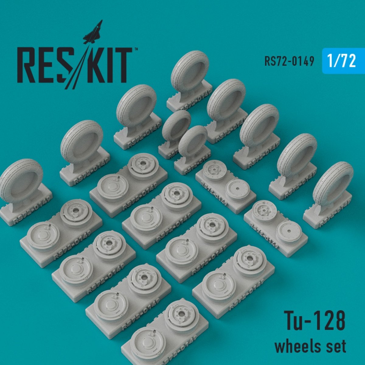 RESKIT RS72-0149 TU-128 JEU DE ROUES 1/72