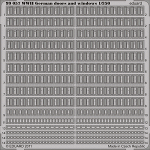 Eduard 99057 Portes et fenêtres allemandes de la Seconde Guerre mondiale 1/350