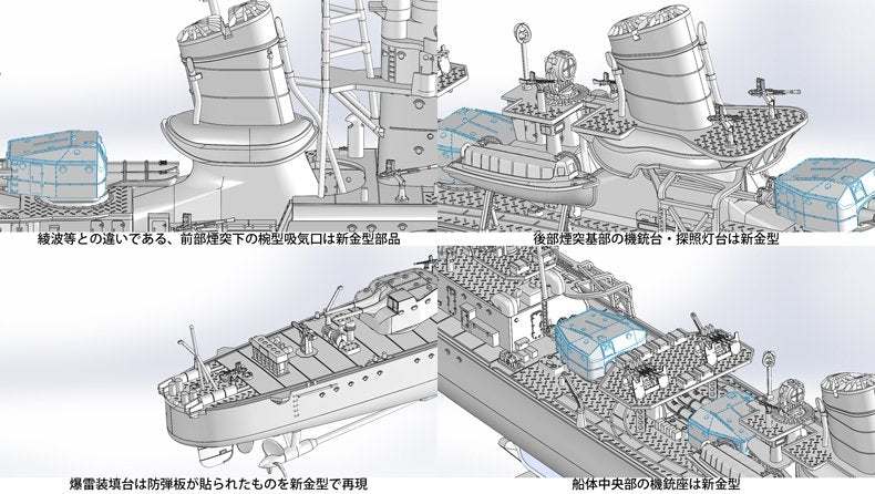 Maquette Fine Molds FW3 IJN Destroyer de classe « Type spécial » « Ushio » 1/350 – image 13