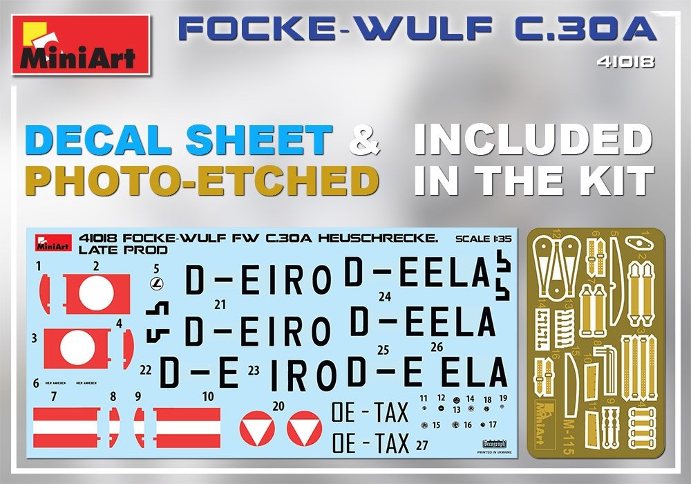 MiniArt 41018 FOCKE-WULF FW C.30A HEUSCHRECKE. LATE PROD 1/35 – zdjęcie 2