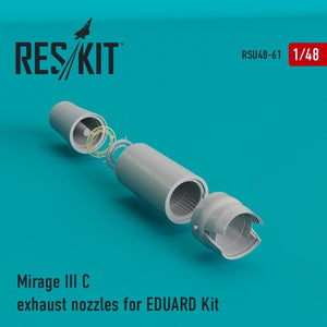 RESKIT RSU48-0061 Buses d&amp;#39;échappement Mirage III C pour maquette Eduard au 1/48