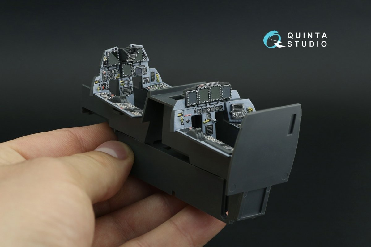 Intérieur imprimé en 3D et coloré sur papier décalcomanie Quinta Studio QDS-32119 F-15E (Tamiya) (petite version) 1/32 – Bild 4
