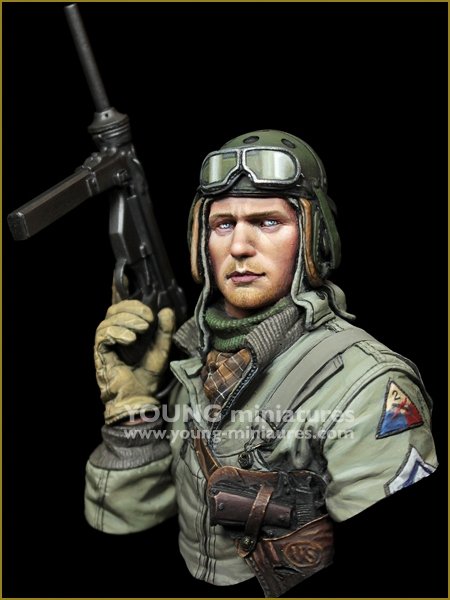 Young Miniatures YM1881 Équipage de char américain Seconde Guerre mondiale HELL ON WHEELS 1/10  – Bild 2