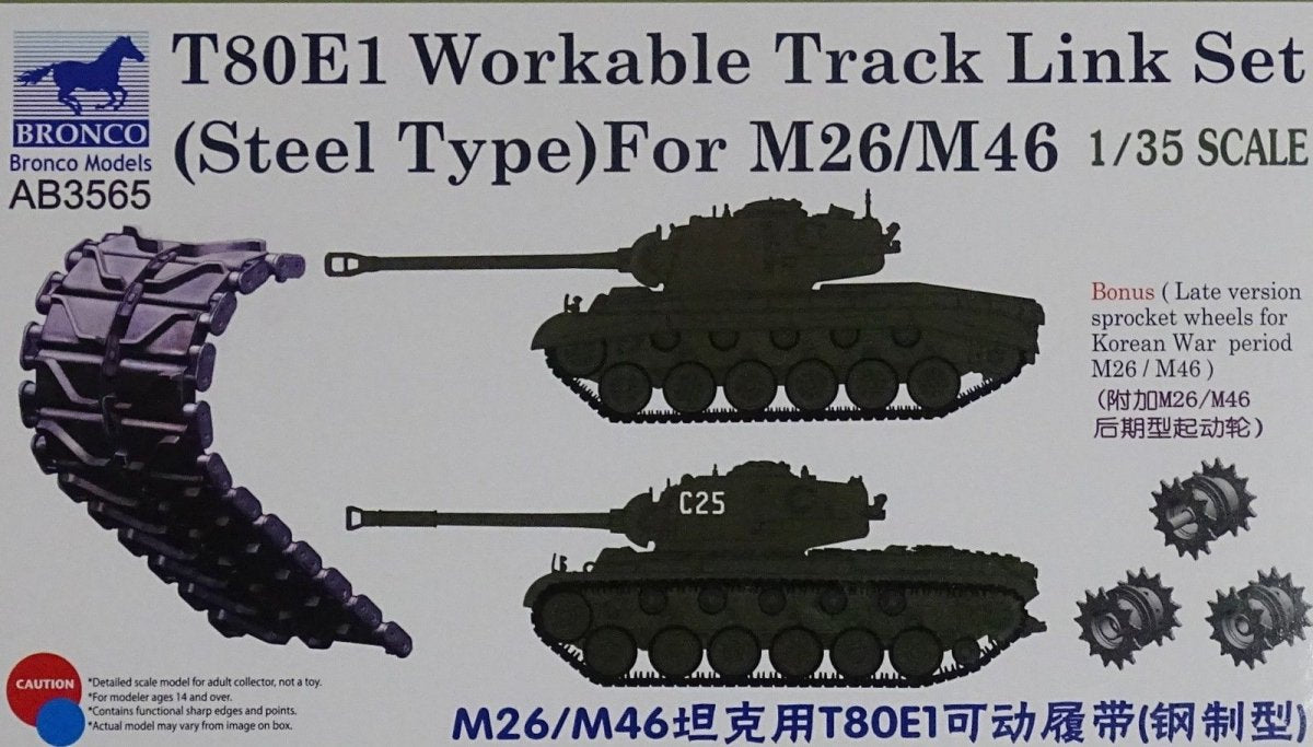 Bronco AB3565 T-80E1 Kit de chenilles fonctionnelles 1/35