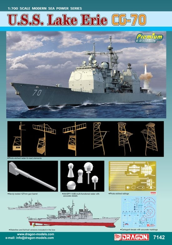 Dragon 7142 USS Lake Erie CG-70 1/700 – immagine 2