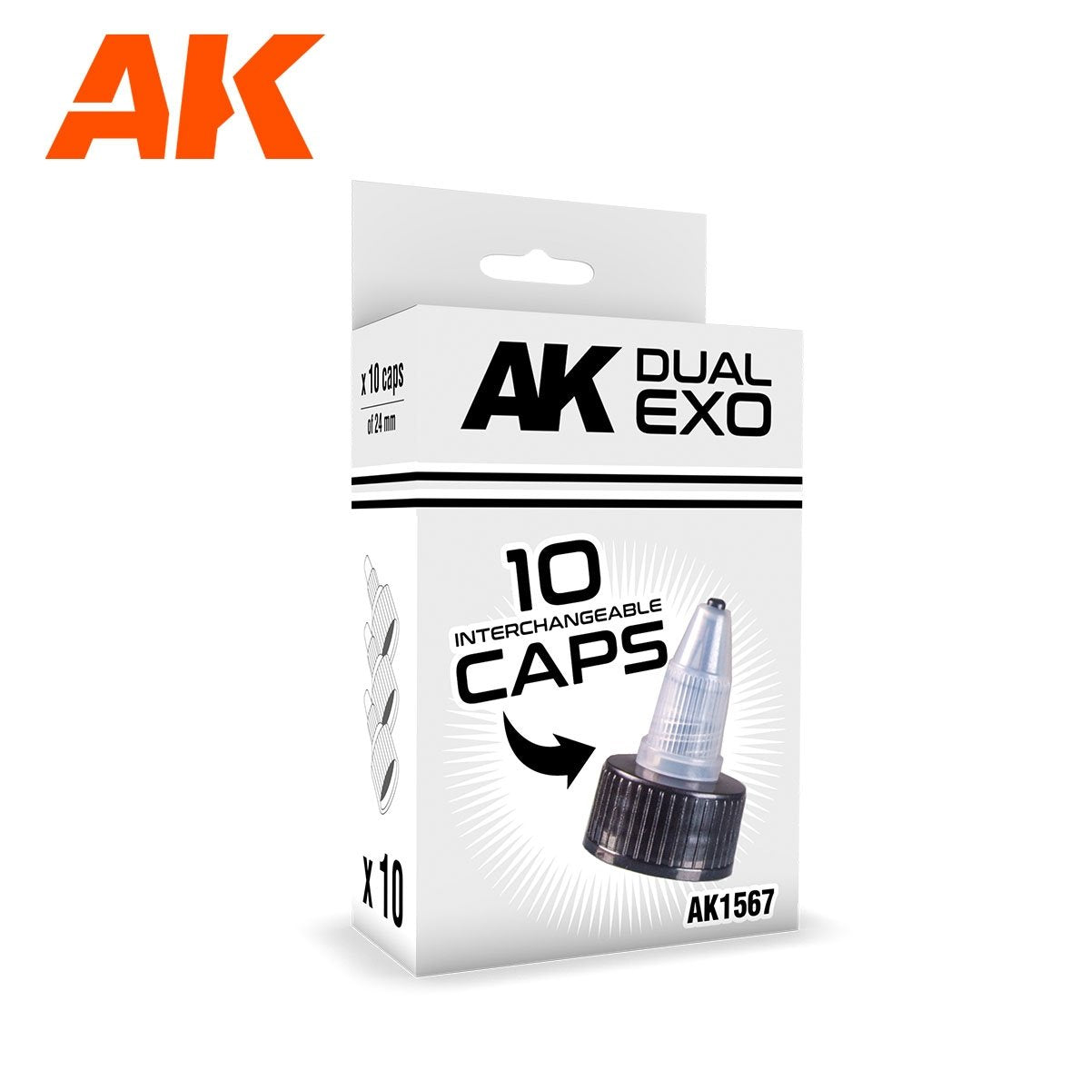 Ensemble de 10 capuchons interchangeables AK Interactive AK1567 DUAL EXO