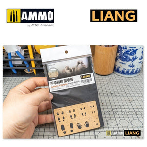 Pochoirs aérographe Liang 0004 pour empreintes de mains et de chaussures – image 2