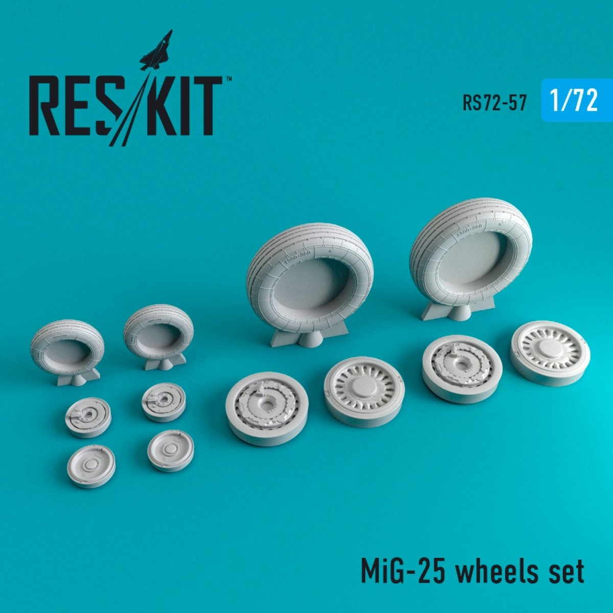 RESKIT RS72-0057 JEU DE ROUES MIG-25 1/72