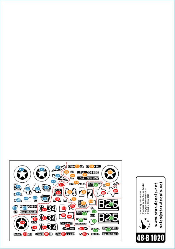 Star Decals 48-B1020 US M4 Sherman. Débarquement et France 1944. Échelle 1/48 – image 3