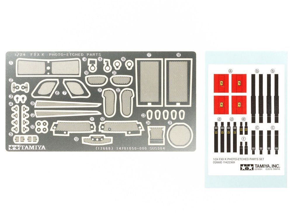 Tamiya 12668 FXX K Kit de pièces photo-découpées 1/24