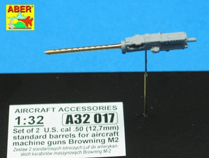 Aber A32017 Jeu de 2 canons standard de calibre .50 (12,7 mm) pour mitrailleuses d&amp;#39;avion américaines Browning M2 (1/32) – image 5