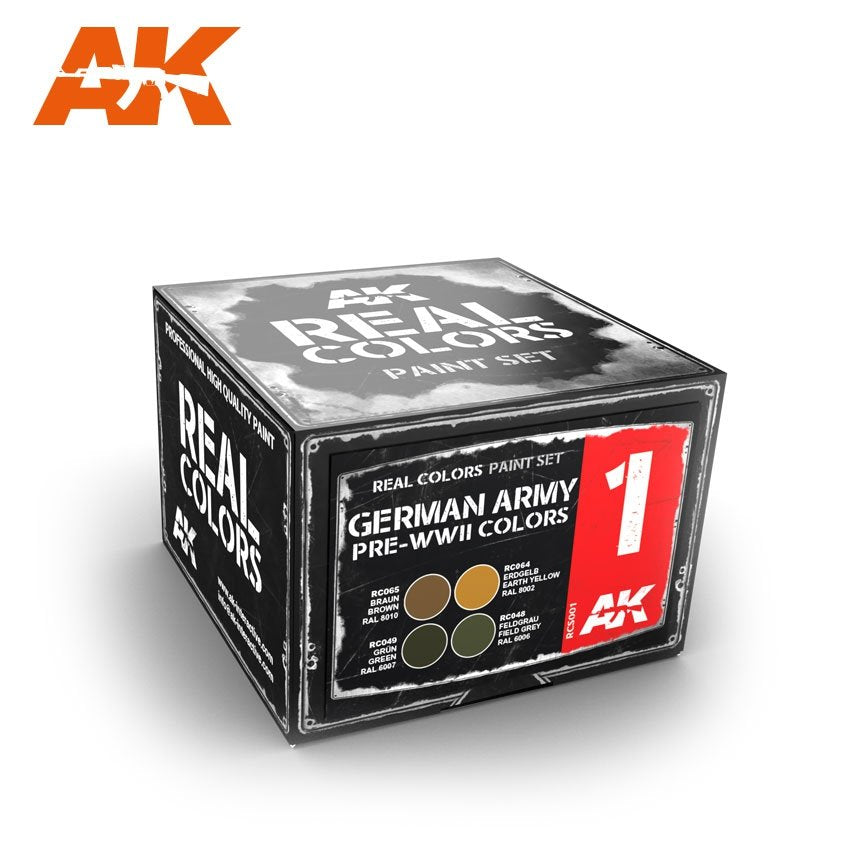 AK Interactive RCS001 ENSEMBLE DE COULEURS DE L'ARMÉE ALLEMANDE D'AVANT LA SECONDE GUERRE MONDIALE (4x10ml)