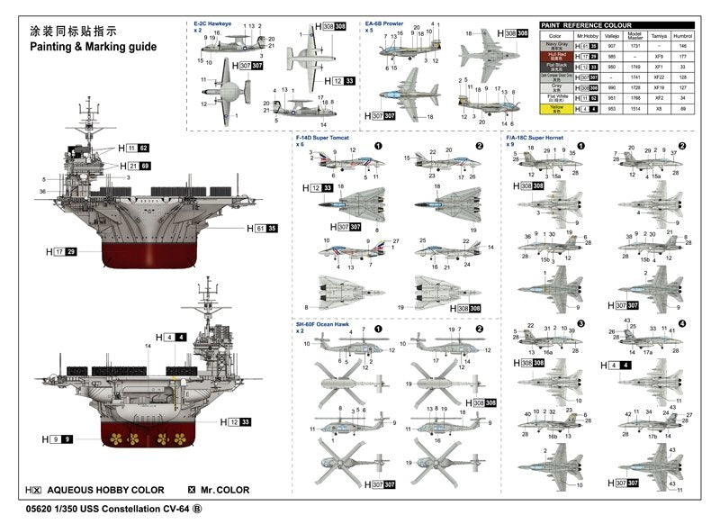 Trumpeter 05620 USS Constellation CV-64 1/350 – Bild 3