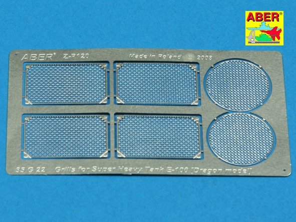 Aber 35G22 Grilles pour char super lourd allemand E-100 (1/35)