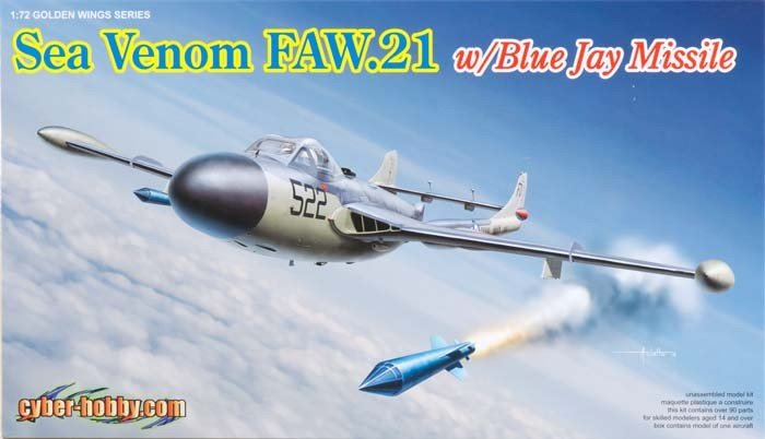 Cyber ​​Hobby 5108 de Havilland Sea Venom FAW.21 avec missile Blue Jay (1/72)