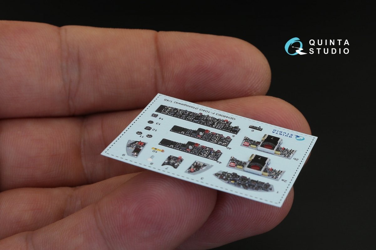 Intérieur imprimé en 3D et coloré sur papier décalcomanie Quinta Studio QD48063 F-104G (pour maquette Hasegawa) 1/48 – imagen 4