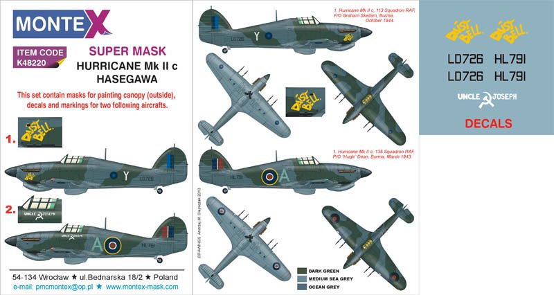 Montex K48220 HURRICANE Mk Iic 1/48 