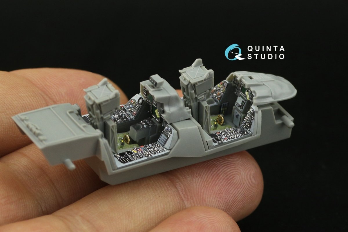 Intérieur imprimé en 3D et coloré sur papier décalcomanie Quinta Studio QD72031 F-14D (GWH) 1/72 – image 9