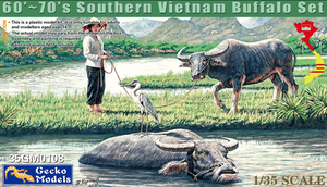 Gecko Models 35GM0108 Coffret Buffalo Sud-Vietnam années 60-70, échelle 1/35