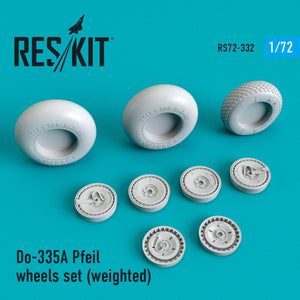 RESKIT RS72-0332 DO-335В « PFEIL » JEU DE ROUES (LESTÉ) 1/72