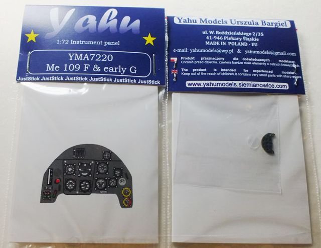 Yahu YMA7220 Me 109 F &amp; early G (modèle Zvezda / AZ) 1/72