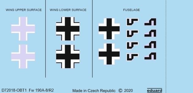 Insigne national Eduard D72018 Fw 190A-8/R2 EDUARD 1/72