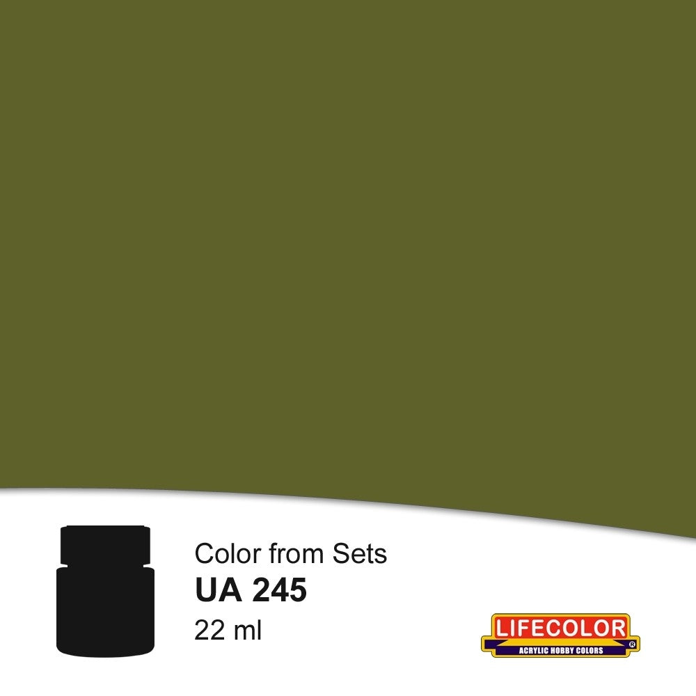 Lifecolor UA245 Armée finlandaise de la Seconde Guerre mondiale Sammaleenvihreä N:o 2 Vert mousse 22 ml