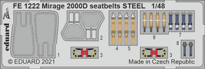 Ceintures de sécurité Eduard FE1222 Mirage 2000D STEEL KINETIC 1/48