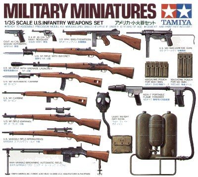 Tamiya 35121 Ensemble d&amp;#39;armes d&amp;#39;infanterie américaine (1/35)