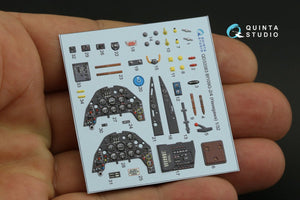 Intérieur imprimé en 3D et coloré sur papier décalcomanie Quinta Studio QD32083 Bf 109G-2/G-4 (Hasegawa) 1/32 – immagine 2